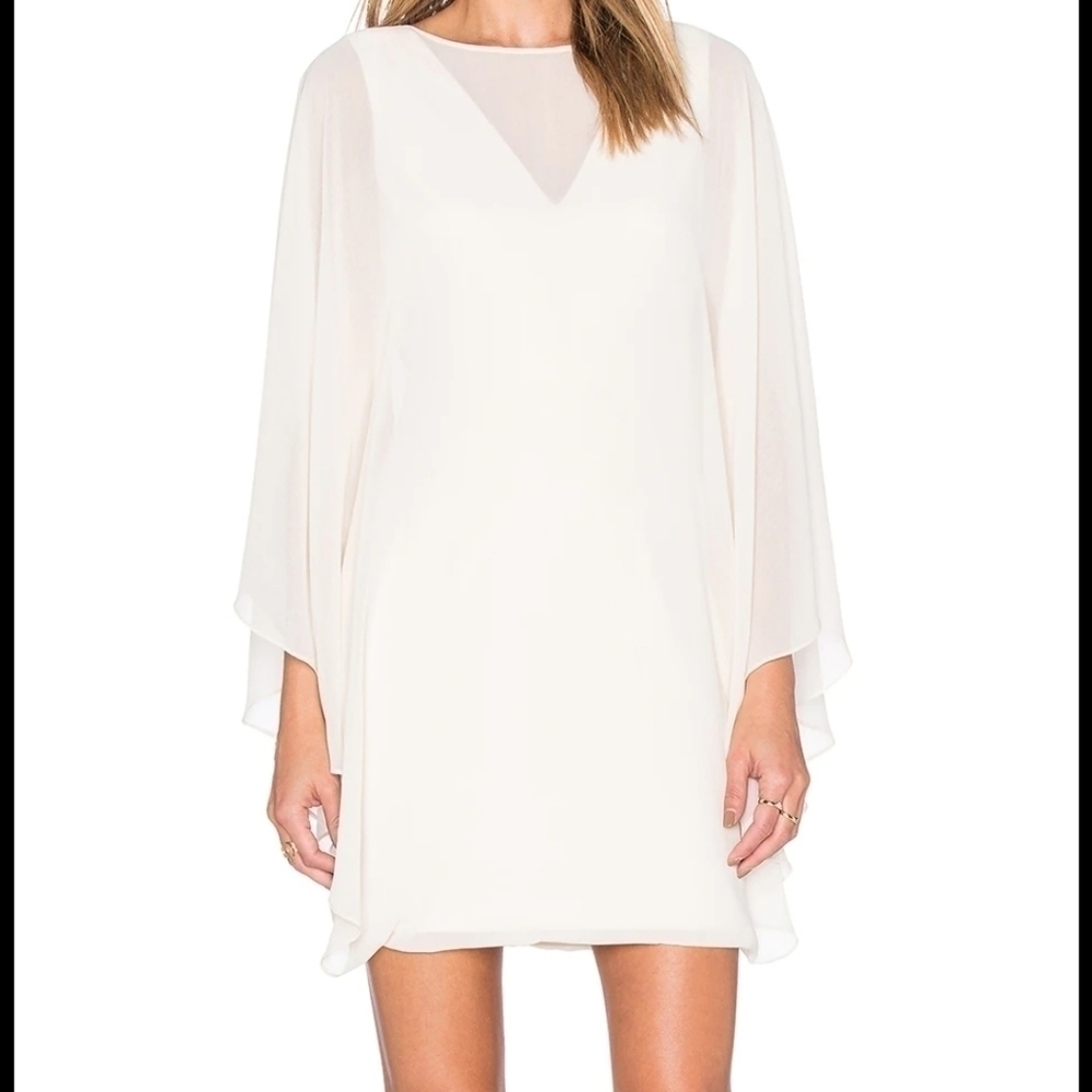Halston Heritage Dress With Sheer Overlay - Picture 2 of 8